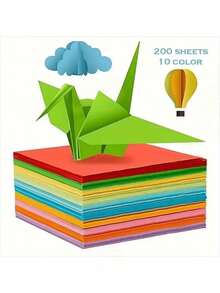 200pcs Origami Colorful Square Paper For Handmade Crane, Origami Supplies - Stitch Toys, Travel Toys, Classroom Fidget Toys, Mini Stuff, Bath Toys, Christmas Stationery, Stress Ball, Birthday Gift, Christmas Gift, Halloween Gift, Christmas Eve Gift, Perfect Gift, Gift, Toys, Games