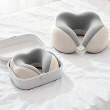 U-Shaped Neck Pillow-The Portable Neck Support Essential For Students, Office Workers, Drivers, And Travelers. Removable And Washable. Minimalist Design. Memory Foam Material. Lightweight And Portable-The Top Choice For Airplane Pillows. Adds Comfort To Your Journey. Soft And Comfortable For Daily Home Use. The Ultimate Travel Companion. - 灰白 - 查看 8