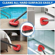 Spin Mop Scrub Brush Replacement Heads | Full-Bristle Scrubber Attachment For Deep Cleaning On Hard Floors - 灰色(1 件用於 Rinseclean) - 查看 6