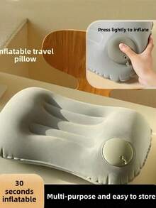 Multi-Functional Inflatable Pillow, Suitable For Long-Distance Travel Waist Cushion, Home, Work And Camping - Foldable And Portable Press Neck Pillow, For Comfortable Sleep, Travel Rest Products Anywhere, Travel Items, Sleep Assistance, Vacation Accessories, Comfortable Sleep During Holidays, Travel Camping Office Accessories, Travel Aircraft Bag For School School Accessories School Stuff - Multicolor - View 17