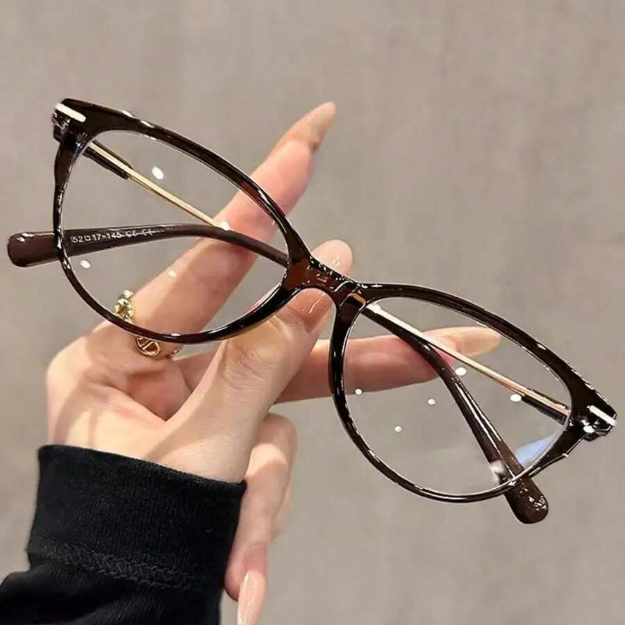 Ultra-Thin HD Cat Eye Reading Glasses, Blue Light Blocking Fashionable Youth Style For Middle-Aged And Elderly Eye Protection Reading Glasses - Blue - View 1