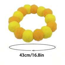 1 件宠物项圈，新款时尚宠物彩色毛球项圈