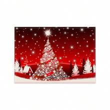 1/4/6 pezzi Tovaglietta natalizia, tovaglietta con stampa di albero di Natale, fiocco di neve e campana, tovaglietta antiscivolo e isolante per tavolo da festa natalizia, decorazione per feste, ristoranti e cucina, regalo di Natale raffinato