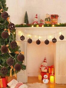 12 quả cầu Giáng sinh màu nâu phủ nhung, lý tưởng để trang trí cây thông Noel, cửa sổ, tạo không khí lễ hội, phù hợp cho mùa đông kỳ diệu, năm mới, cây thông Noel, đồ dùng lễ hội, trang trí nhà cửa, trang trí phòng, trang trí cây thông Noel, điểm nhấn trang trí nhà trong nhà và ngoài trời, trang trí bàn Giáng sinh. - Nhiều màu - Xem 5