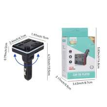 Transmisor Bluetooth Auto Manos Libres Cargador - Negro - Ver 6