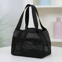 Bolsa de playa portátil de gran capacidad, bolsa de natación, almacenamiento de artículos de tocador, red de drenaje, equipaje de mano - Negro - Ver 13