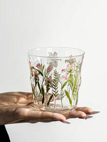 1 buah Cangkir Kaca Motif Bunga Lonceng Ungu Gaya Vintage, Set Cangkir Air Tahan Panas Kelas Atas, Untuk Penggunaan di Rumah, Cocok untuk Wanita, Kopi & Teh Bunga - MultiWarna - View 13