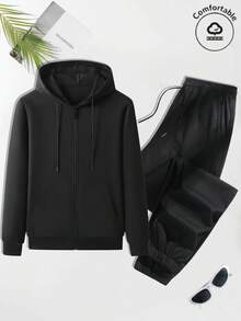 Bộ 2 áo hoodie thể thao nữ, bộ đồ thể thao thời trang nữ, đồ thể thao dệt kim màu trơn với dây rút điều chỉnh, thoải mái cho mọi mùa, món quà lý tưởng cho mẹ và bạn gái mùa tựu trường, quà Giáng sinh hoàn hảo. - màu đen - Xem 7