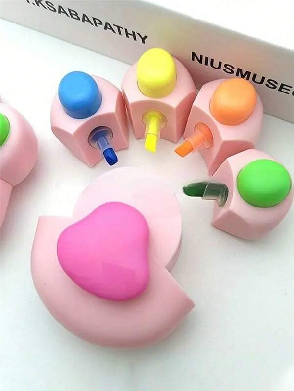 4pcs Colorful Cat Paw Shaped Highlighter Pens, Suitable For Students And Cute Stationery Lovers, Fluorescent Highlighter Pens, Suitable For Diary, Doodle, Note-Taking, Portable, For School And Office Use, Classroom Rewards, Back To School Supplies, Holiday Gifts