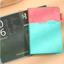 2026 Daily Planner – PU Leather Hardcover, 320 Pages – Color-Block Design In 6 Styles – Date Stamp, Secure Closure – Modern Productivity Journal For Office & Personal Use