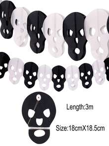 TYFYO 3 metri Halloween agățat ghirlandă Bunting liliac dovleac fantome păianjen hârtie banner Happy Halloween petrecere decoratiuni horror recuzită toamna, Crăciun