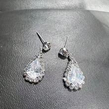 Elegant Sparkling Zinc Alloy Zirconia Bridal Fashion Earrings
