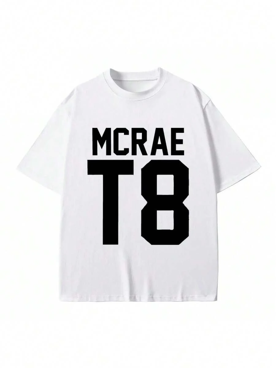 Camiseta gráfica de Tate McRae - Camiseta de cuello redondo blanca con texto negro en negrita, camiseta casual unisex para conciertos, atuendos y uso durante todo el año - ropa de fan de música, diseño retro, material cómodo, camiseta de manga corta, amante de la ropa urbana - Negro - Ver 1