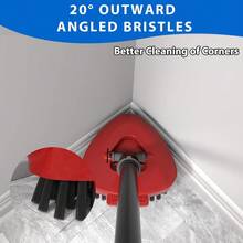 Spin Mop Scrub Brush Replacement Heads | Full-Bristle Scrubber Attachment For Deep Cleaning On Hard Floors - 灰色(1 件用於 Rinseclean) - 查看 3