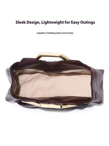 勃艮第红色褶皱云包 PU 皮革几何金属手提包女士时尚手拿包约会派对晚宴包适合宴会晚装婚礼约会节日日常使用 - 彩色 - 查看 10