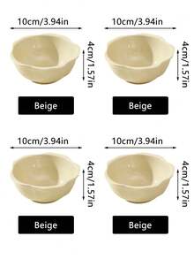 1 Stück/2 Stücke/4 Stücke kreative keramische Blumen-Rand Dip-Schälchen, hochwertige Fondue-Platte, Gewürz-Schälchen, Vorspeisen-Teller, Gewürz-Schälchen