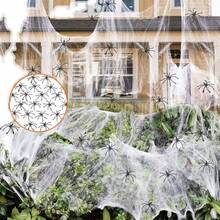 Halloween Spider Web Decor, Halloween Haunted House Graveyard Spider Web Strings With Fake Spiders, Halloween Decoration Props For Party, Costume, Photography Backdrop, Perfect Halloween Gift - Multicolor - View 6