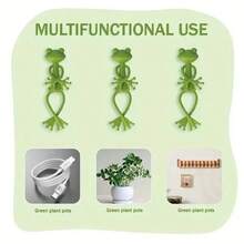 1/2pcs Creative Frog Plant Stand, Fun Green Frog Plant Holder, Frog Fixed Plant Rack Frog Support Frame, Vine Vertical Climbing Assisted Growth Clip, Suitable For Gardening/Potted Plants/Plant Decoration