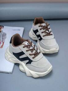 Zapatillas casuales para niños con suela cómoda, antideslizante y duradera, con bloques de color, adecuadas para todas las estaciones