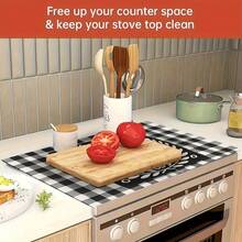 Cover For Stove Tops That Is Waterproof, Features An Anti-Slip Surface, And Is Heat Resistant, Safeguarding Electric Glass Stoves From Scratches. It Serves Multiple Purposes For Cooktops, Washers, Dryers, And Ironing Mats. Cleaning Is Simple. Ideal For Party Decorations And Party Supplies. - 1 cái - Xem 2