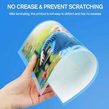 100 hojas A4 de bolsas laminadoras térmicas - Hojas laminadoras transparentes para tarjetas de visita y fotos, compatibles con todas las laminadoras
