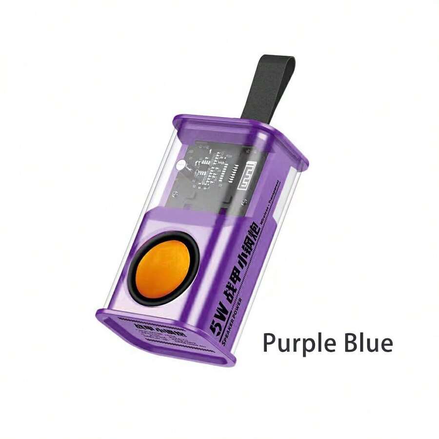 Transparent Mini Bluetooth Speaker 5W With Compact And Colorful Design - Lilac Purple - View 1