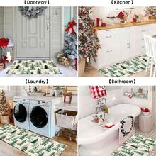 1pc Christmas Doormat, Drainage Mat For Kitchen, Living Room, Entryway, Balcony, Home Decor, Anti-Slip, Suitable For Cafe, Bar, Holiday, Party, Bedroom, Bathroom