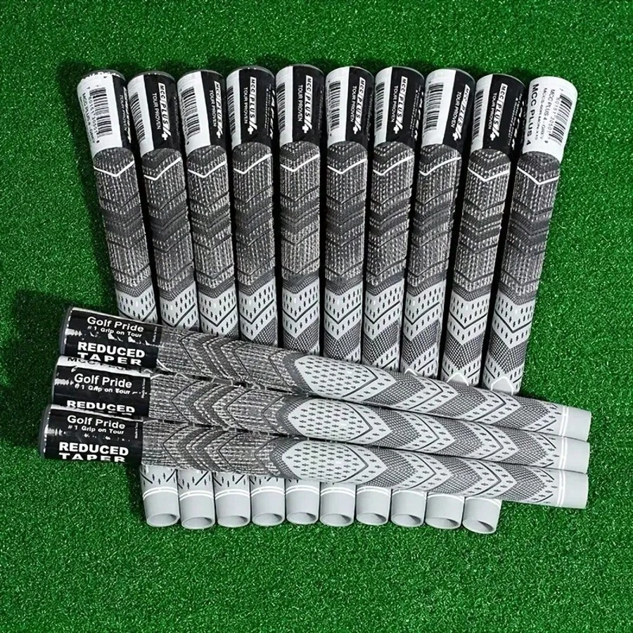 13pcs MCC Golf Grips, Golf Accessories Standard Midsize Size Grey Blue Red 60R Grip Pride