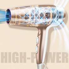 Melaide Negative Ion Hair Dryer Constant Temperature Hair Care Without Hurting Hair Light And Portable Essential For Home And Travel Equipped With Leakage Protection Switch - US A Type Plug(110-127V) - View 6