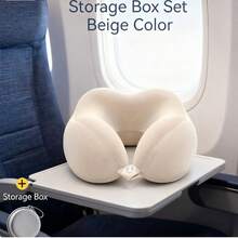 U-Shaped Neck Pillow-The Portable Neck Support Essential For Students, Office Workers, Drivers, And Travelers. Removable And Washable. Minimalist Design. Memory Foam Material. Lightweight And Portable-The Top Choice For Airplane Pillows. Adds Comfort To Your Journey. Soft And Comfortable For Daily Home Use. The Ultimate Travel Companion. - 灰白 - 查看 7