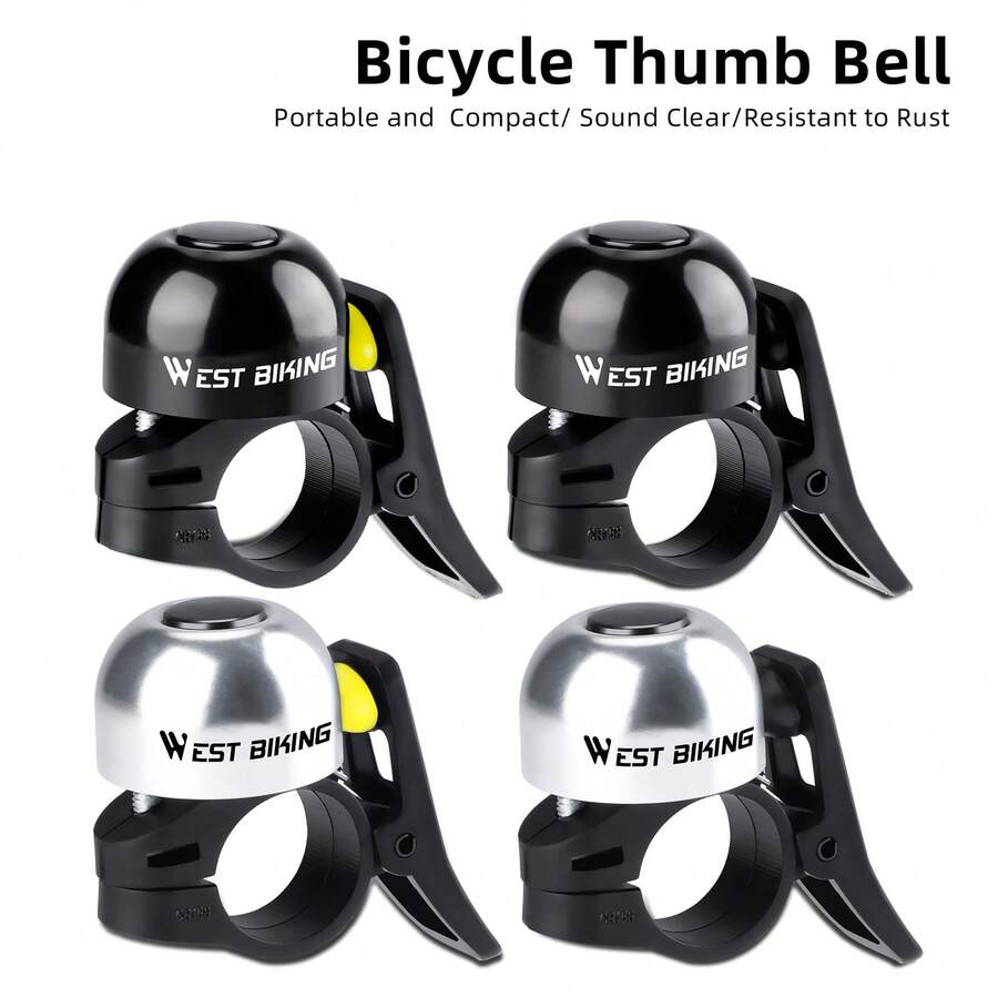 WEST BIKING Ultra-Loud Bicycle Bell - Folding Mountain Bike Bell For Road/City Bicycle | Cycling Accessories