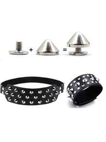 9*6mm Cone Spots Metal Punk Spike Leathercraft Rivets Bullet Spikes Rivets For Collar Shoes