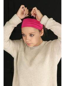 Euuztu Kenz Laurenz 3 Cotton Headbands Pack Stretch Elastic Yoga Soft And Stretchy Sports Sweatbands Fashion Headband Teens Women Girls (1 Pc Headbands, Red) - ORANGE - 查看 7