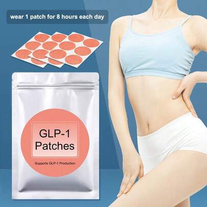 GLP-1 Patches, 6/30/60Pcs - Effective Support With L-Carnitine, Berberine, Chromium, And Cinnamon For Those Seeking Perfection
