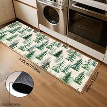 1pc Christmas Doormat, Drainage Mat For Kitchen, Living Room, Entryway, Balcony, Home Decor, Anti-Slip, Suitable For Cafe, Bar, Holiday, Party, Bedroom, Bathroom