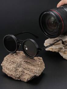 9-Level Adjustable Brightness Handmade Sunglasses, Suitable For Daily Commute, Fishing, Lightweight & Breathable, Unisex, Vintage Solid Color