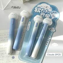 قلمان جل بتصميم كف قطة ذو ملمس ناعم، كتابة سلسة بقطر 0.5 ملم باللون الأسود، لوازم مكتبية، أقلام جل جميلة، طقم أقلام، ضروري للعمل، قرطاسية مكتبية، أقلام ممتعة، تصميم غريب، قبضة مريحة، أقلام متينة، أقلام بزر دفع، موظفو المكتب، هواة القرطاسية