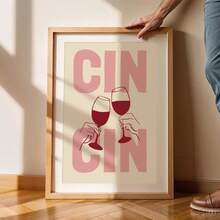 1 tấm vải treo tường, [Áp phích vải tối giản - CIN CIN - Áp phích trích dẫn (Ungerahmt) Áp phích Ý Zitat được thiết kế theo phong cách trang trí Bohemian chiết trung.] Nghệ thuật treo tường bằng vải, Nghệ thuật cô gái sành điệu, Nghệ thuật trích dẫn truyền cảm hứng, Trang trí nhà cửa, Vải - Nhiều màu - Xem 4