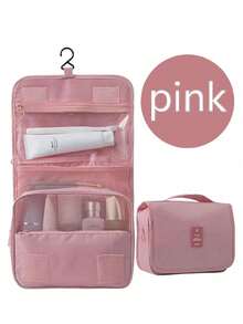 1 件便携式化妆包，带挂钩的多功能化妆包，大容量化妆包，化妆包，化妆袋，护肤包，毕业和返校用品，蓝色 - 彩色 - 查看 8