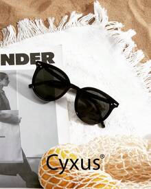 Lentes de Sol para Mujeres, Lentes Polarizados Mujeres Lente Retro Protección UV para Conducir, Viajar, Compras - azul - Ver 9