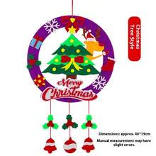 1pc Christmas DIY Felt Gift Set, Kindergarten Handmade DIY Craft Kit, Themed Costumes, Toys & Games, Children's Arts & Crafts, Children's Handmade Kit, Children's Sewing Set, Christmas Gift, Classmate & Friend Gift, Parent-Child Interaction - Multicolor - View 12