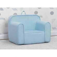 Silla cómoda infantil espuma azul pequeña mueble niños asiento lectura relajación sala juegos dormitorio liviana fácil mover diseño moderno colores vibrantes funda lavable independencia niños espacio personal - por defecto - Ver 4