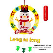 1pc Christmas DIY Felt Gift Set, Kindergarten Handmade DIY Craft Kit, Themed Costumes, Toys & Games, Children's Arts & Crafts, Children's Handmade Kit, Children's Sewing Set, Christmas Gift, Classmate & Friend Gift, Parent-Child Interaction - Multicolor - View 9