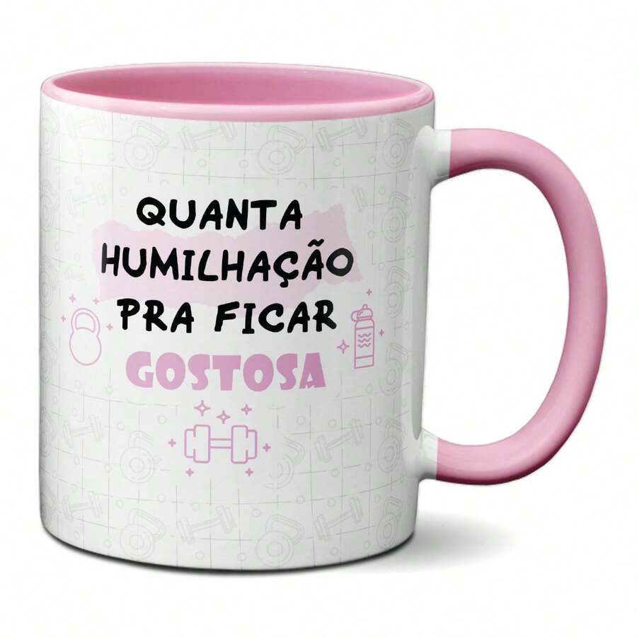 Academina Workout Mug How Much Humiliation To Become Hot - Rosa Pálido - Ver 1