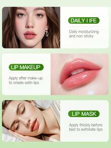 1 pieza Lápiz labial verde neutro de aloe - Cambia de color sensible a la temperatura, 24H de hidratación, regalo de Halloween y Navidad para ella