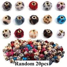20/30/50/100pcs 15-Color Faux Rabbit Fur Pom Pom Beads, DIY Phone Charms, Car Accessories, Crafts Decoration Beads