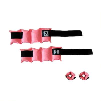 Par Polainas Tobilleras 2Kg C/u Rosas Fitness Gym Agilidad