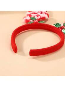 1pc Christmas Deer Antler Headband, Cute Mori Style Christmas Tree Headband, Holiday Party Decoration Headpiece - Multicolor - View 10