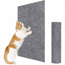 23.6x15.8 Cat Wall Scratcher Mat With Nano TapeAnti Cats Scratch Furniture Couch Carpet Corner Protector For Indoor Trimmable Cat Scratching Pad Board Sofa Replacement - 23.6吋x15.8吋+淺灰色 - 查看 1