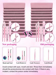 200PCS Fluffy Lash Clusters 30D, Individual Eyelash Thick Cluster Eyelash Extensions D Curl Lashes Clusters, DIY Lash Extension Kit Set, Lashes Clusters 200Pcs/300Pcs/240Pcs/168Pcs Individual Lashes 8-16MM Wispy Cluster Lashes Lash Clusters Kit, Lashes, Eyelashes, Fake Lashes